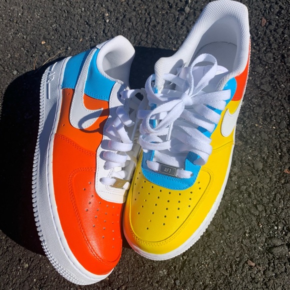 multi colored air force 1